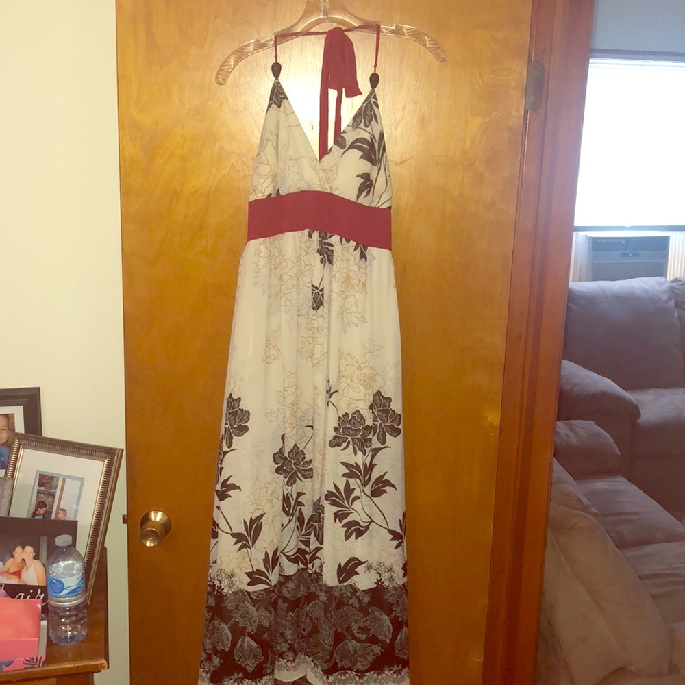 Floral Halter Maxi Dress